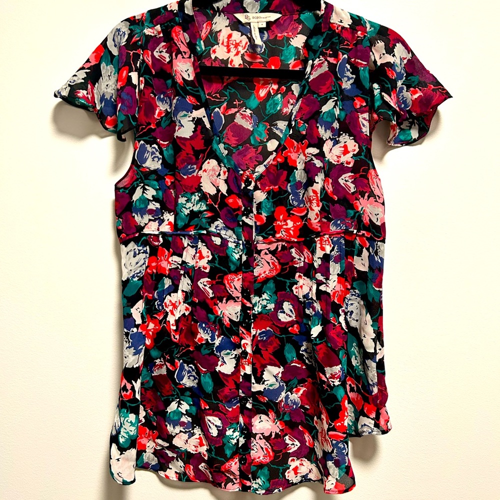 Bcbgeneration Blouse. Multi Color. Size 8 - image 2